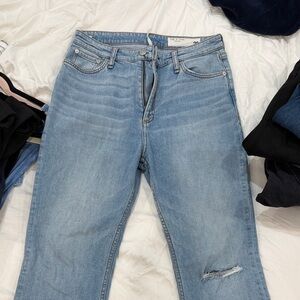 rag & bone Light Blue Straight Leg Jeans